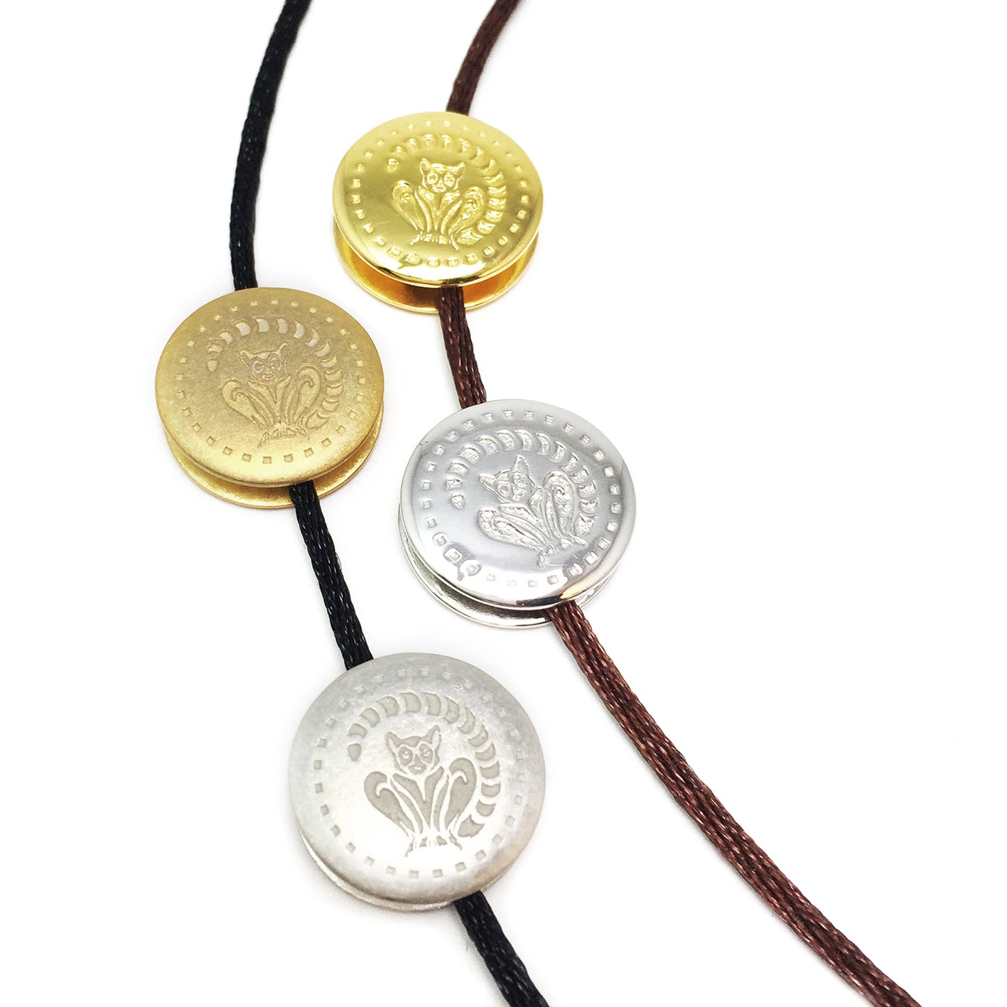 Halskette mit Glas-perlen / Sterling Silber / vergoldet