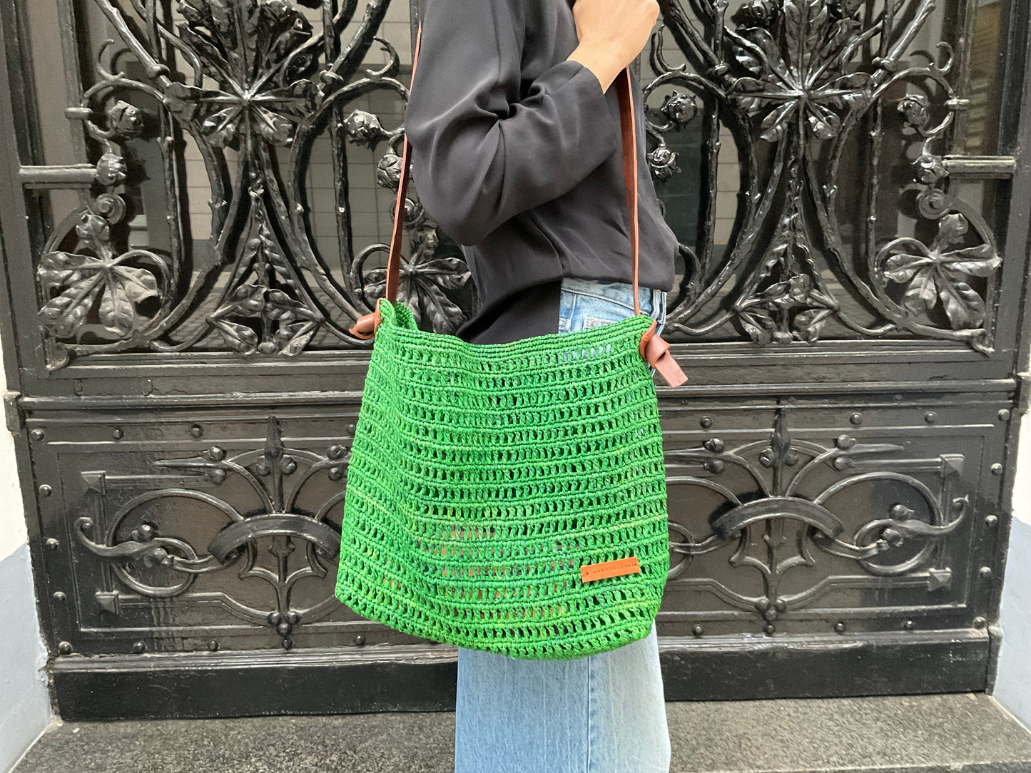 Tasche Raffia Umhängetasche