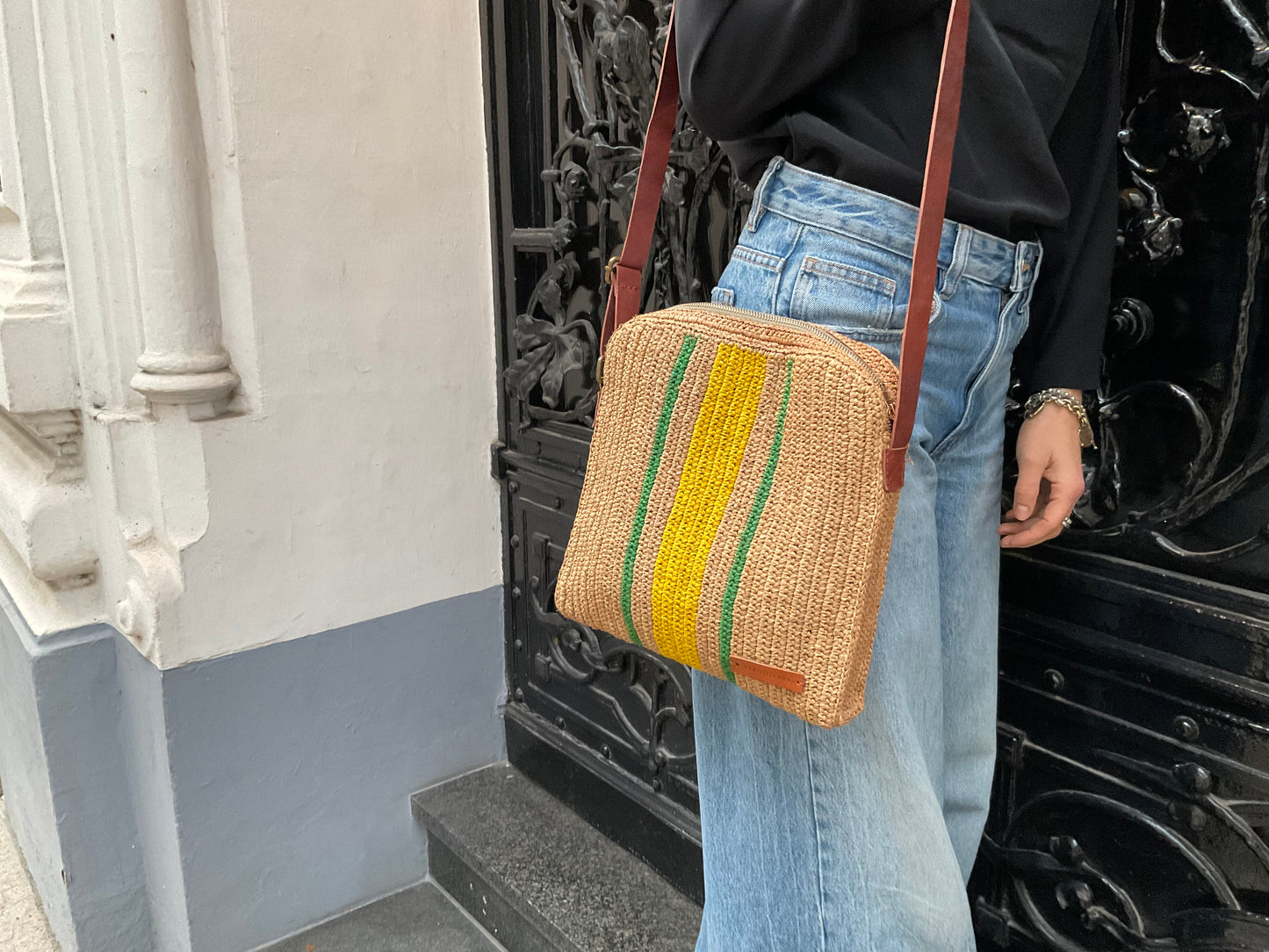 Tasche Raffia Umhängetasche