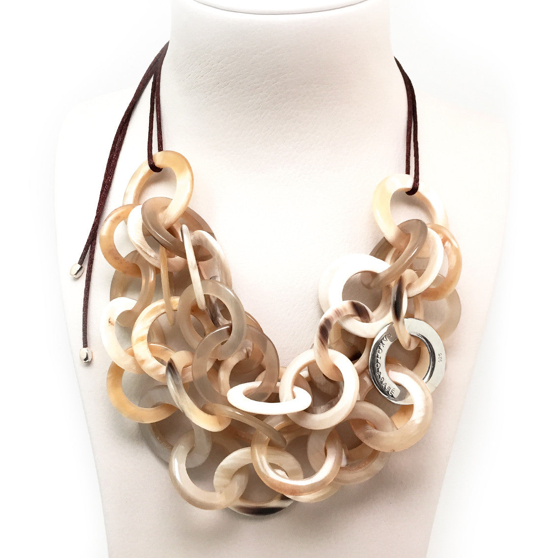 Halskette mit Zebu Hornringen