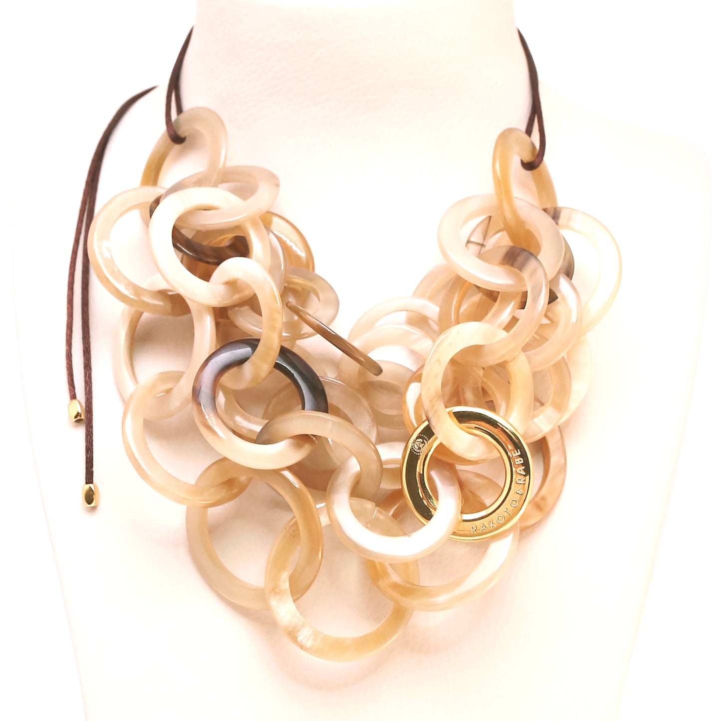 Halskette mit Zebu Hornringen