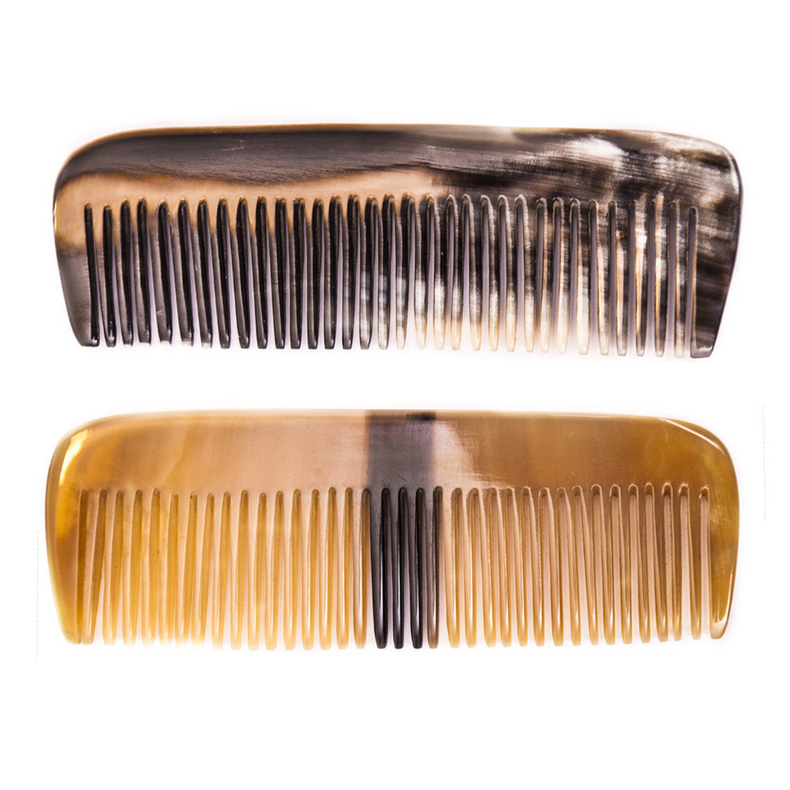 Horn Kamm mit Leder Etui