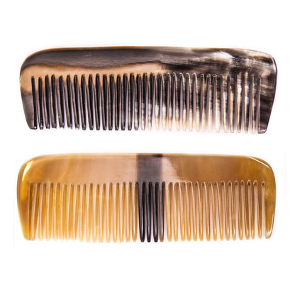 Horn Kamm mit Leder Etui