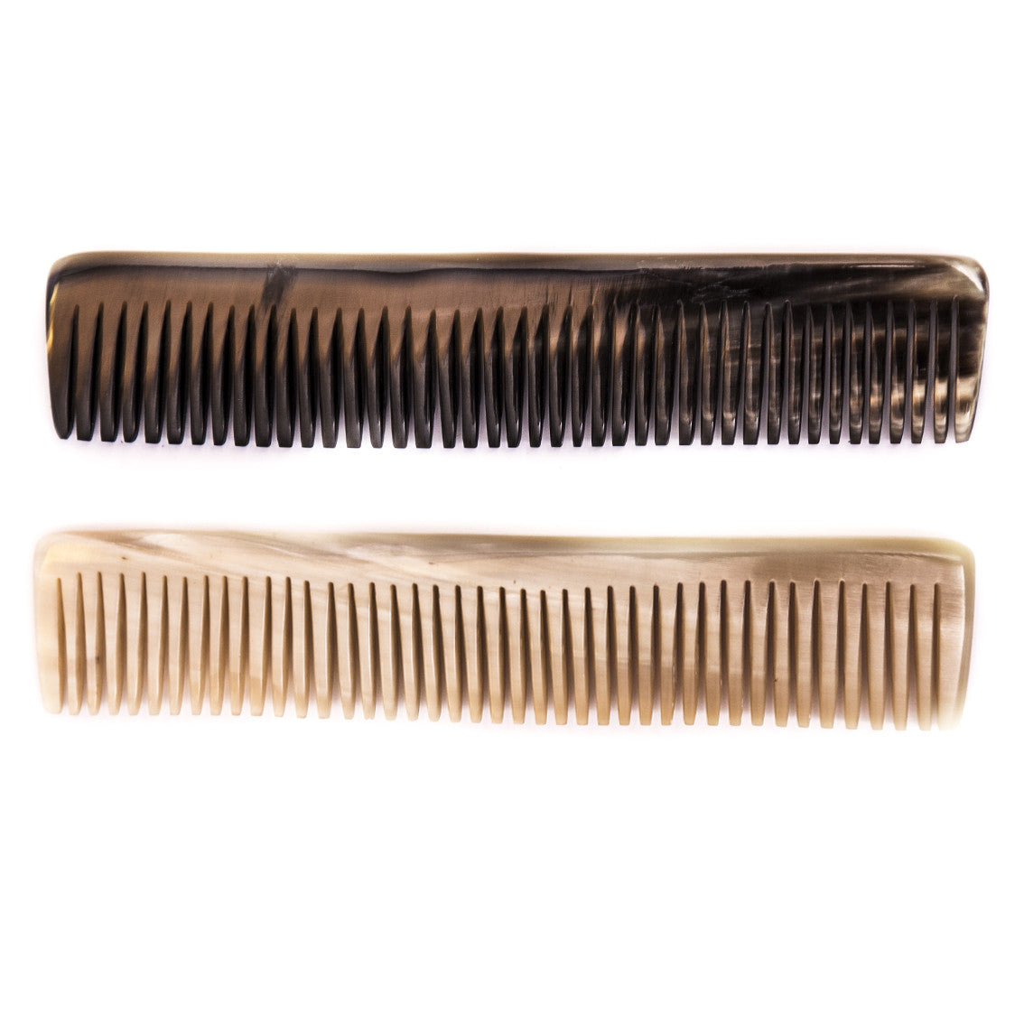 Horn Kamm mit Leder Etui