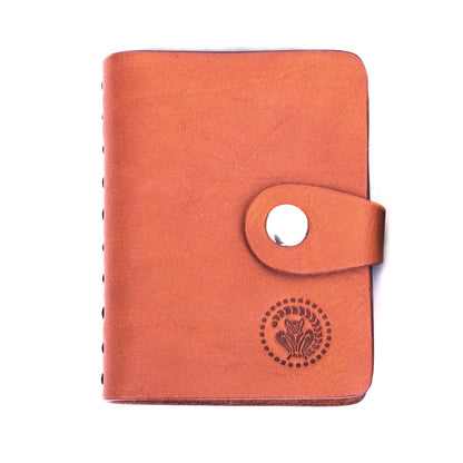 Visitenkarten Leder Etui Tawan in Orange, Chocolate, Olive und Schwarz