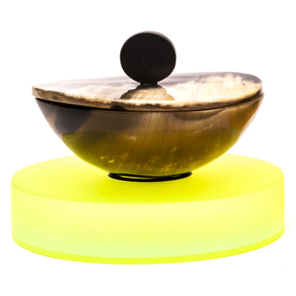 Hornschale mit Deckel