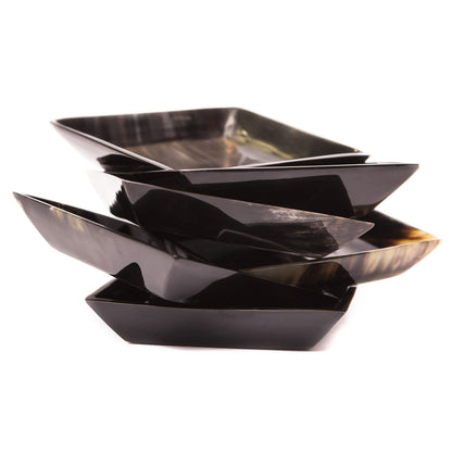 Schale aus Zebu Horn Quadrat
